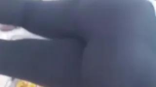 Big booty ebony milf seethrew leggings