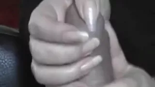 Long Fingernails Teasing Beast Dick