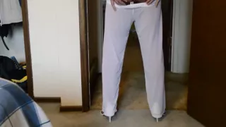 More White See Through With Pantyhose