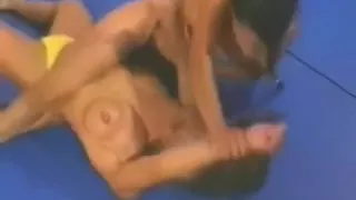 Charlene Rink Wrestling - Tight Bodies Go At It Topless
