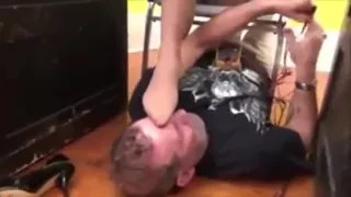 Smell my feet under table