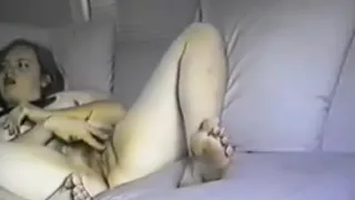 Big Hairy Swedish Teen Has 2 Orgasms Watching Porn In Sofa