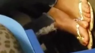 Candid milf ebony feet