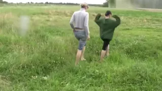 Barefoot in the countryside