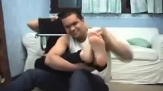 Lacina's Feet Gets Tickled.