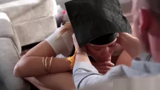 Sleeping dad blond comrade's daughter and caught watching xxx The Graduate