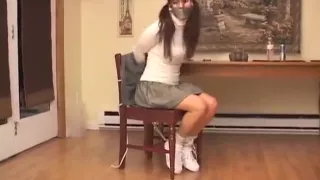 Cute girl tape gagged