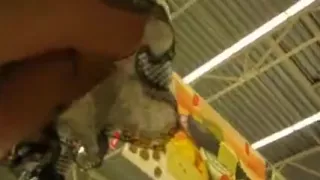 Two Gorgeous Young Chicks Walk Around Teasing With Their Ti