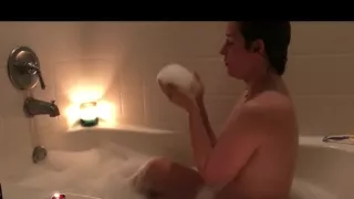 Teen Catherine Grey Takes A Bubble bath