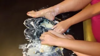 wet shoes
