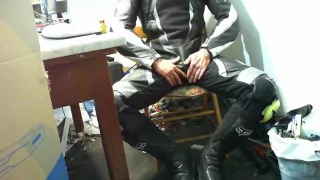 Dainese leather fetish wank