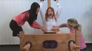 Gagged and Tickled Woman in Nylon