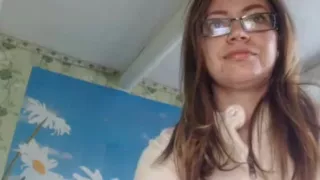 Pretty chubby babe striptease live