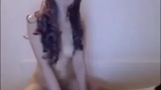 Beautiful teen humping to panda bear