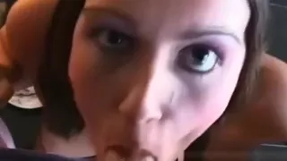 Girls Sharing A Cigarette Whilst Giving A Sloppy Fellatio