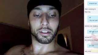 Horny and hot amateur couple fucking on Skype, she swallows