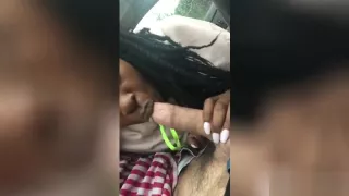 Black Hooker Giving Me A Blowjob In My Car