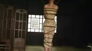 Tied Up Asian Suspended Slave