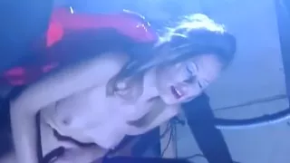 Sexy Blonde Masturbates in Latex