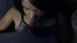 Pregnant light skin chick face fucked