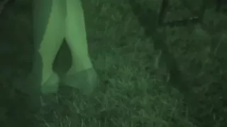 sexy girl in high heels really unknowingly crushing bread -2. Open-air