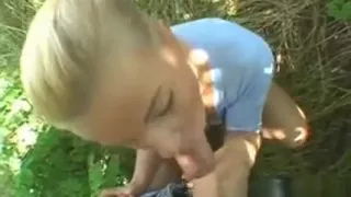 Blonde Euro Trash Sucking Dick And Fucked In Public