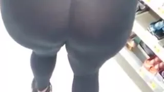 Super bubble ebony thin leggings white thong bendover in my