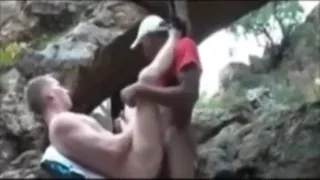 White Guys Gets Fucked By A BBC On The Nature trail