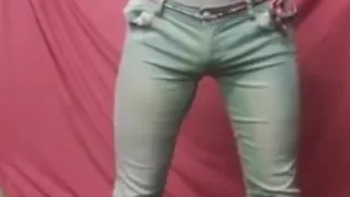 crossdresser pissing her jeans