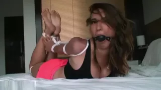 gagged hogtied