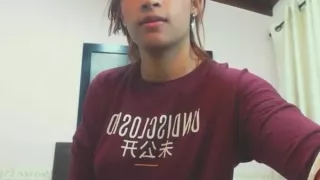 cute latina with fake perky boobs and scarts