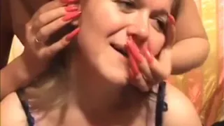 Play with long nails