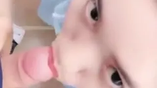 Hot Asian college girl i public restroom