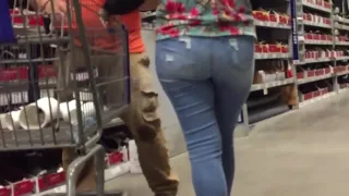 Hot Latina Ass Close Up Jeans VPL