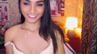 Hot Brunette Tranny Teasing her Viewers