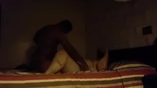 Tempting girl in interracial porn video