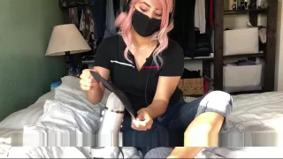 Sweaty soles fresh out of boots on glass