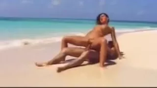 hot brunette beach sex