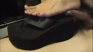 black sandals cock crush