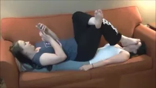 Lesbian foot domination.