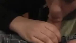 My girlfriend sucking a thick cock