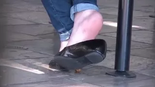 Crossed Ankle Black Flats (You're Welcome)