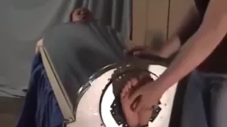 Tanning booth tickle