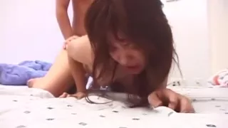 Sweet Japanese teen gets totally screwed while dick riding
