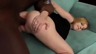 blonde teen sucks and fucks a big black cock and interracial porn fun