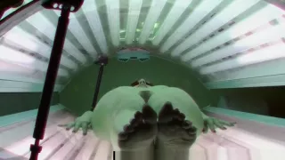 Hidden Cam Hairy Pussy in Solarium