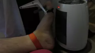 Torture of roasted foot by heating after bastinado