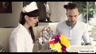 transsexual  nurse natalie have anal sex her man