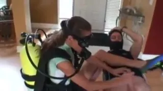 Handjob in Scuba Gear