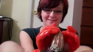 Rubber Gloves tease and denial